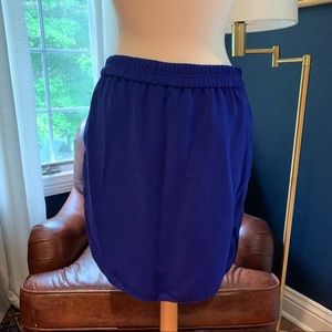 J Crew Blue Mini Skirt L/XL 10